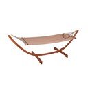 Záhradné hojdacie ležadlo na konštrukciu z eukalyptového dreva Garden Pleasure Hammock Madeira