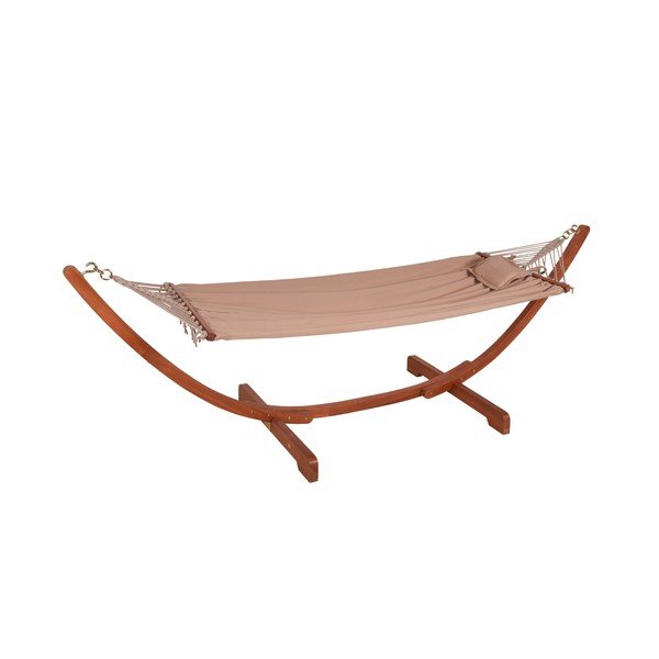 Záhradné hojdacie ležadlo na konštrukciu z eukalyptového dreva Garden Pleasure Hammock Madeira
