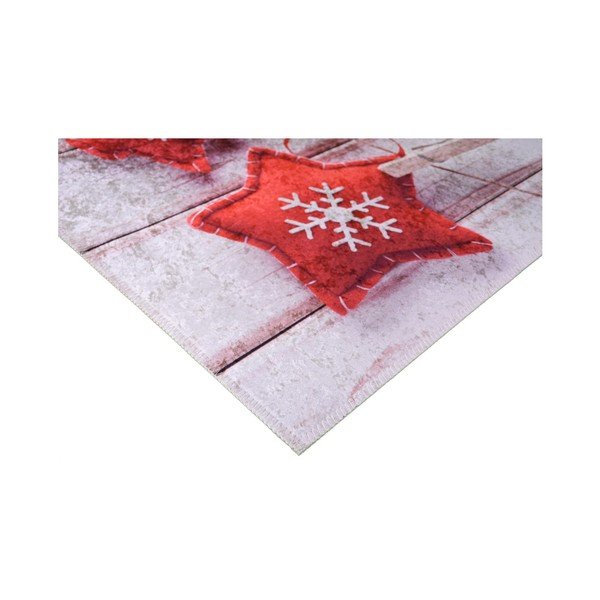 Bielo-červený koberec Vitaus Three Decorations, 120 × 160 cm-image-1