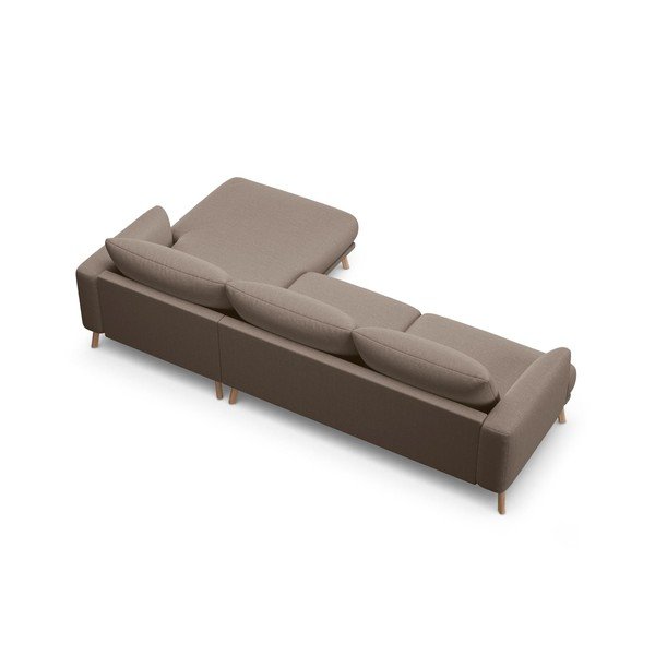 Taupe rohová pohovka (pravý roh/s leňoškou) Naomi – Micadoni -image-3