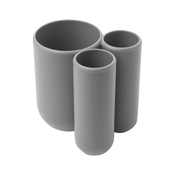 Sivý plastový téglik na zubné kefky Touch – Umbra-image-3