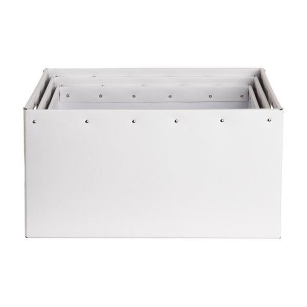 Biele kartónové úložné boxy v súprave 3 ks Ture – Bigso Box of Sweden-image-3