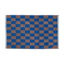 Modro-hnedá kúpeľňová predložka z bio bavlny 50x80 cm Retro – Mette Ditmer Denmark