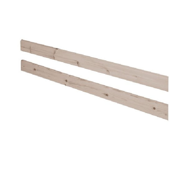 Hnedá bezpečnostná zábrana z borovicového dreva k posteli Flexa Classic, dĺžka 197cm