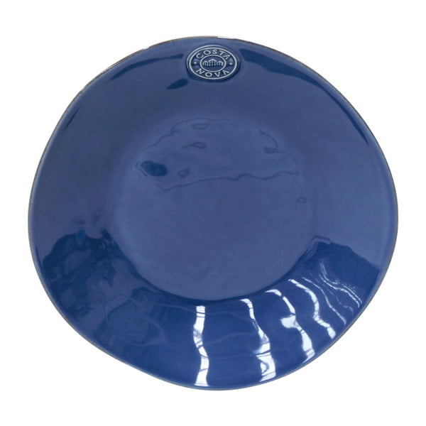 Tmavomodrý kameninový polievkový tanier Ego Dekor Nova, ⌀ 25 cm
