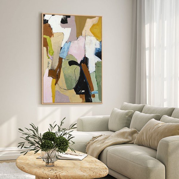 Tlačený/s ručne maľovanými prvkami obraz s rámom/na plátne 93x117 cm Out Of Ordinary – Malerifabrikken-image-1