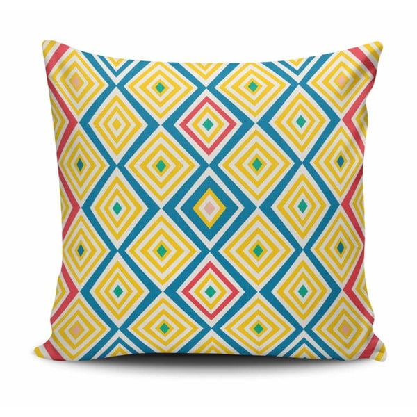 Vankúš s prímesou bavlny Cushion Love Geometrico, 45 × 45 cm