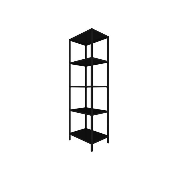 Čierny kovový regál Canett Lite, výška 175 cm-image-3