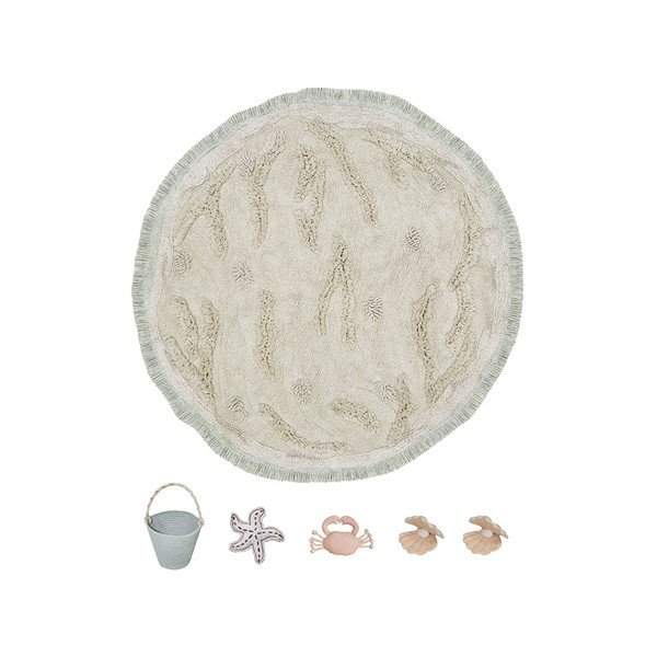 Béžový bavlnený detský hrací koberec ø120 cm Island – Lorena Canals