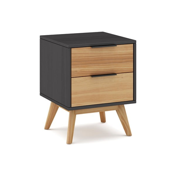 Nočný stolík z borovicového dreva v prírodnej farbe Lavis - Marckeric-image-2