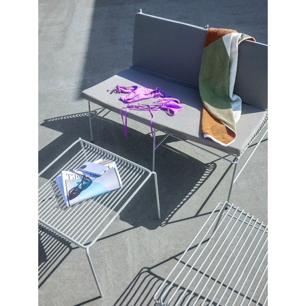 Biela kovová záhradná lavica String – Hübsch-image-3