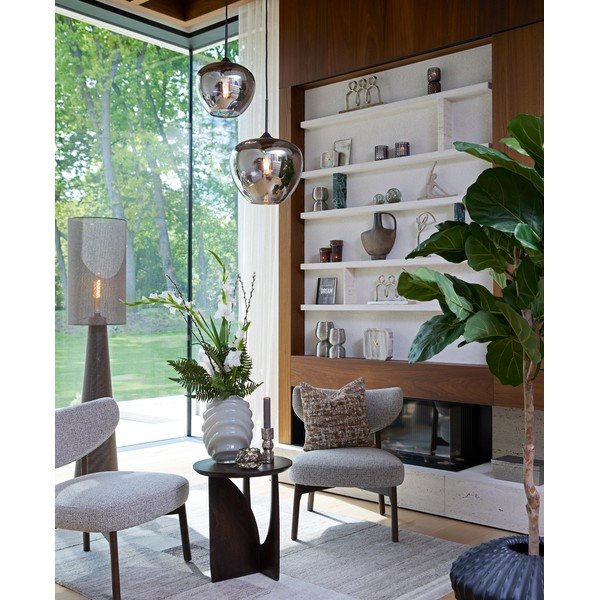 Hnedá stojacia lampa s textilným tienidlom (výška  180 cm) Micky – Light & Living-image-2