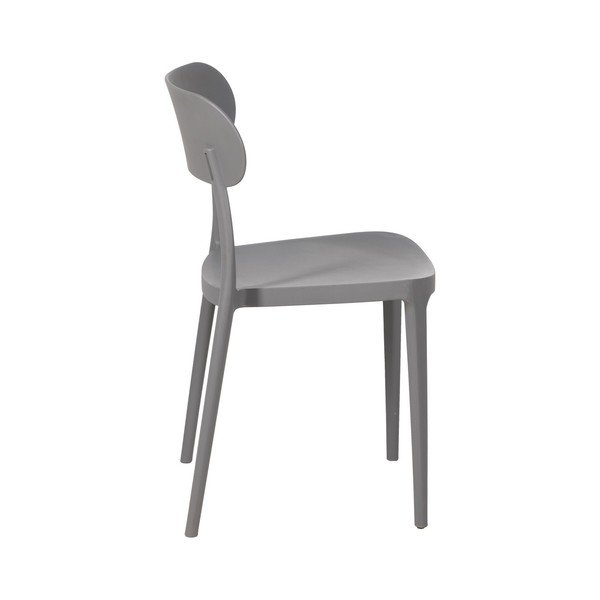 Sivé plastové jedálenské stoličky v súprave 2 ks – Ixia-image-4