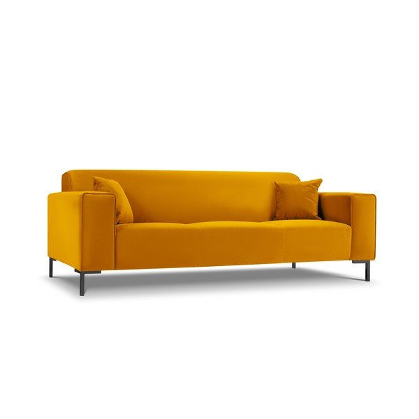 Žltá zamatová pohovka Cosmopolitan Design Siena-image-3