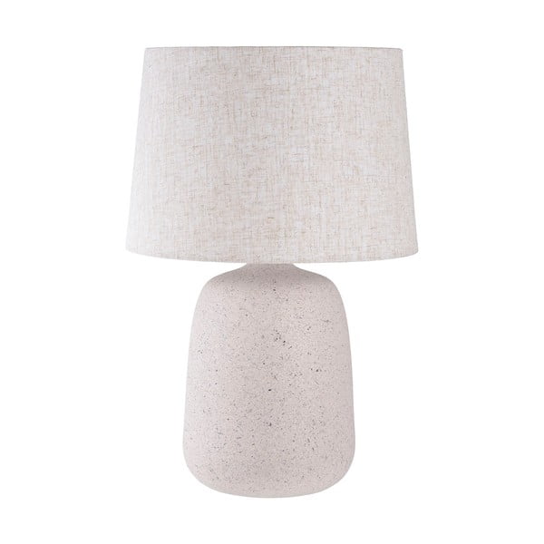 Krémová stolová lampa s textilným tienidlom (výška 47 cm) Croft – House Nordic