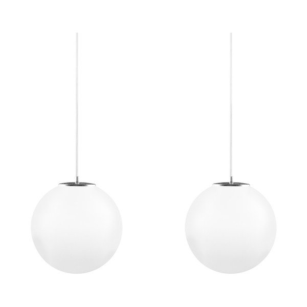 Bielo-strieborné dvojité závesné svietidlo s bielym káblom a bielou objímkou ​​Sotto Luce Tsuki, Ø 30 cm-image-2