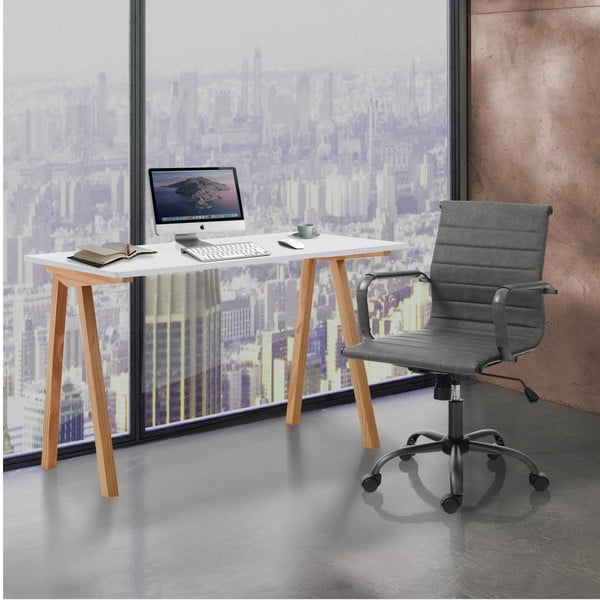 Pracovný stôl s bielou doskou 60x120 cm Mak – Tomasucci-image-1