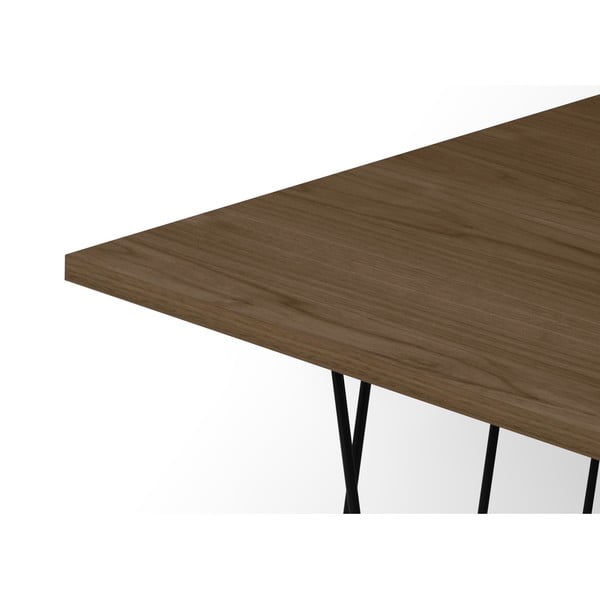 Konferenčný stolík s doskou v dekore orecha a čiernymi nohami TemaHome Helix-image-3