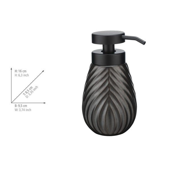 Antracitová keramická súprava doplnkov do kúpeľne Idro – Wenko-image-4