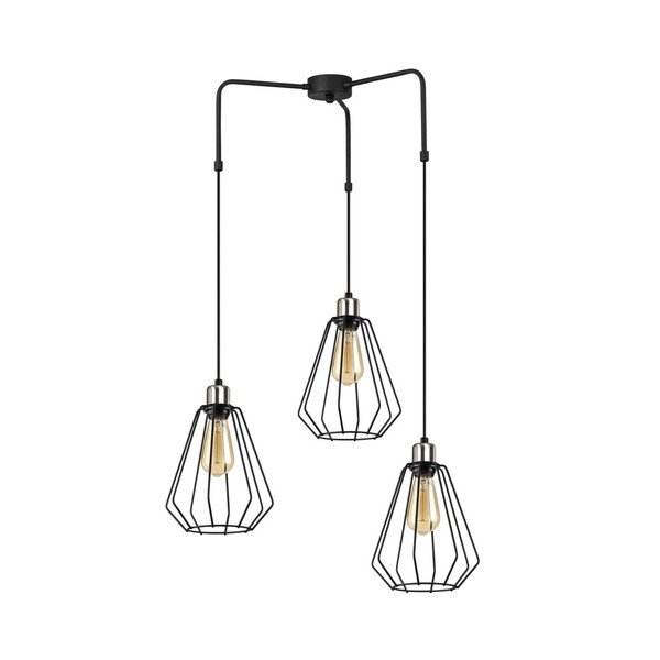 Čierne kovové závesné svietidlo Opviq lights Mathaios-image-3