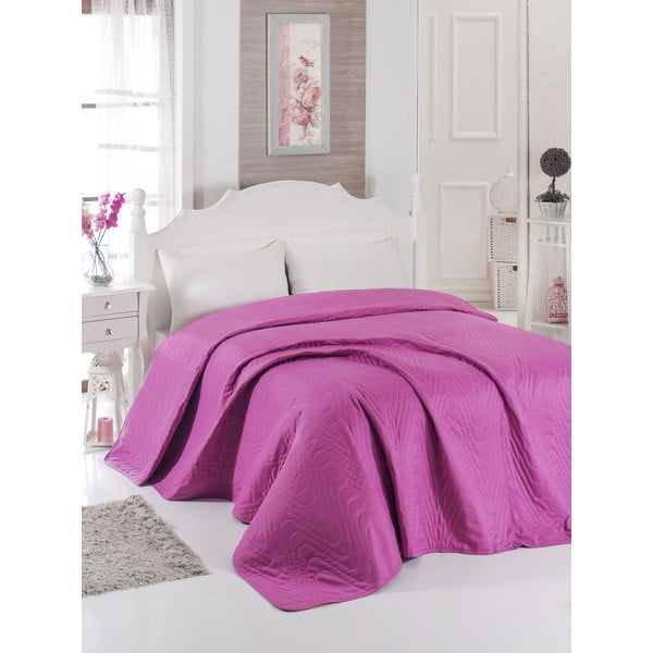 Ružový pléd cez posteľ Dream, 200 × 220 cm