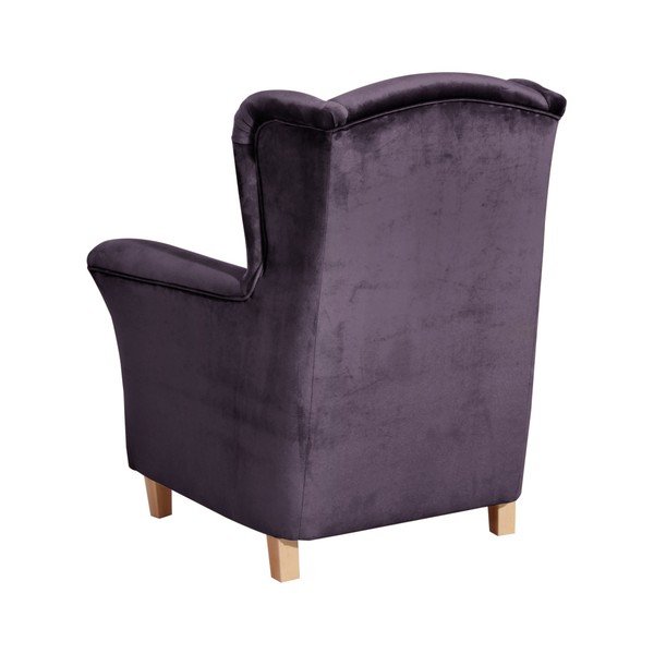 Fialové kreslo Max Winzer Agnetha Suede-image-2