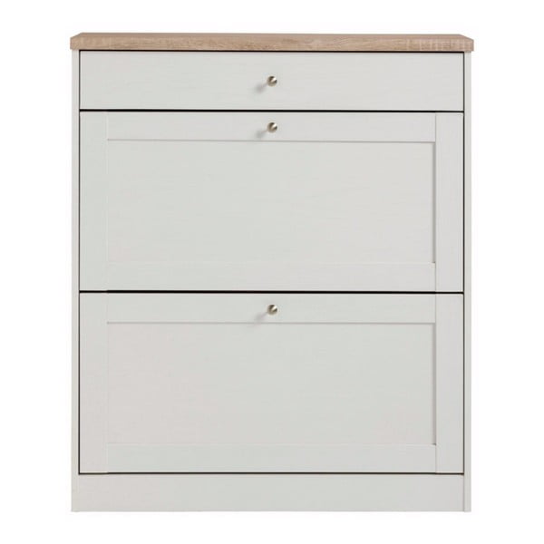 Biela skrinka na topánky so zásuvkou Støraa Hector, 2 priehradky-image-2