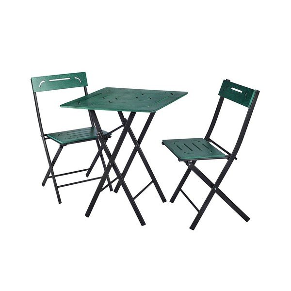 Tmavozelená záhradná jedálenská súprava pre 2 Bistro – Floriane Garden-image-2