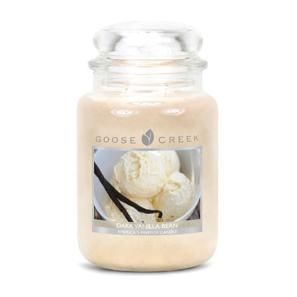 Vonná sviečka v sklenenej dóze Goose Creek Tmavá vanilková fazuľa, 0,68 kg
