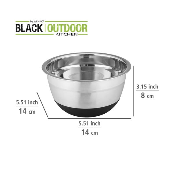 Antikoro misa s protišmykovým dnom Wenko Black Outdoor Kitchen Aru, 600 ml-image-4