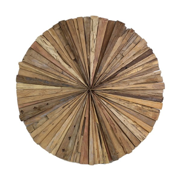 Nástenná dekorácia z teakového dreva HSM Collection Roude, 60 cm