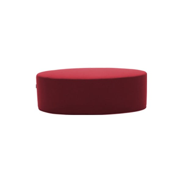 Tmavočervený puf Softline Bon-Bon Felt Red, dĺžka 60 cm