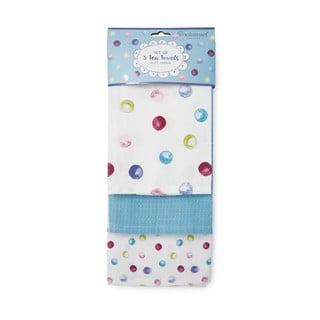 Súprava 3 bavlnených kuchynských utierok Cooksmart ® Spotty Dotty