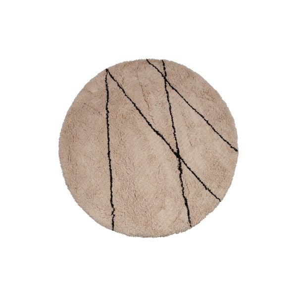 Béžový okrúhly koberec ø 200 cm Cleo – WOOOD