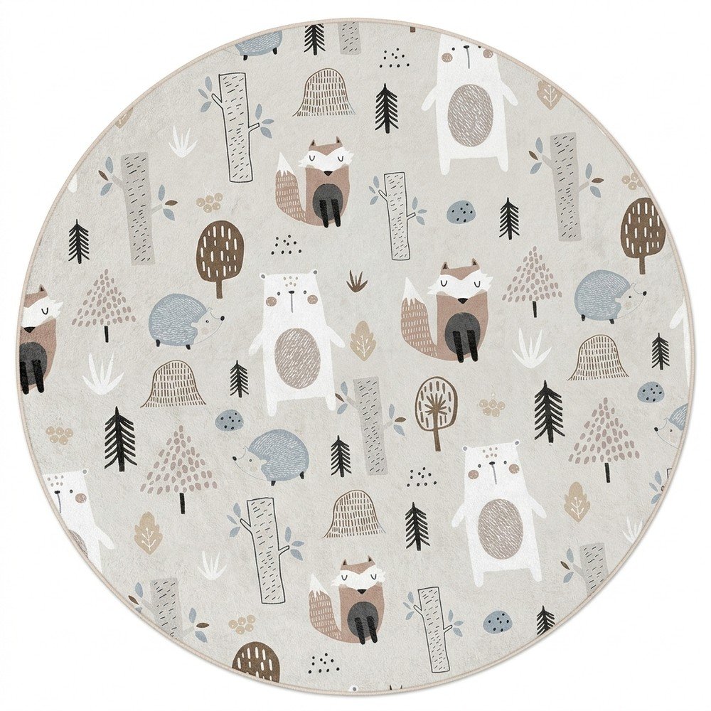 Prateľný detský koberec ø100 cm Forest Friends – Mila Home
