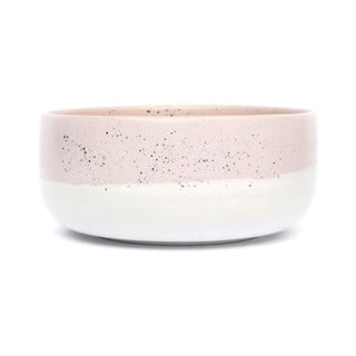 Ružovo-biela kameninová miska ÅOOMI Dust, ø 15 cm