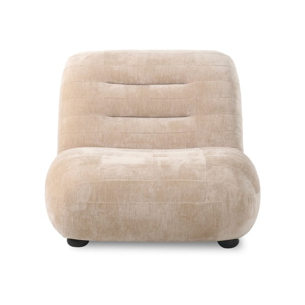 Béžové zamatové kreslo Wyatt – Dutchbone-image-1