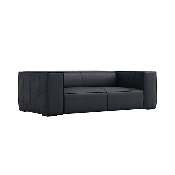 Tmavomodrá kožená pohovka 212 cm Madame – Windsor & Co Sofas-image-1