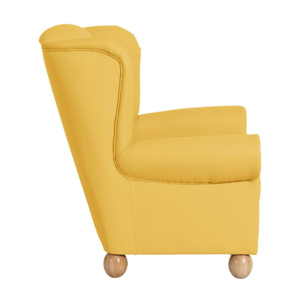 Žlté kreslo ušiak Max Winzer Monarch Yellow-image-2