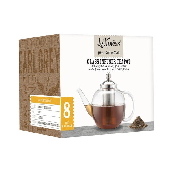 Sklenená kanvica s čajovým sitkom Kitchen Craft Le’Xpress, 1400 ml-image-2