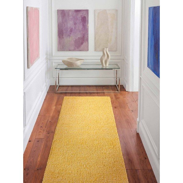 Žltý ručne tkaný behúň z materiálu buklé 80x200 cm Notting Hill Portobello – Ted Baker-image-1