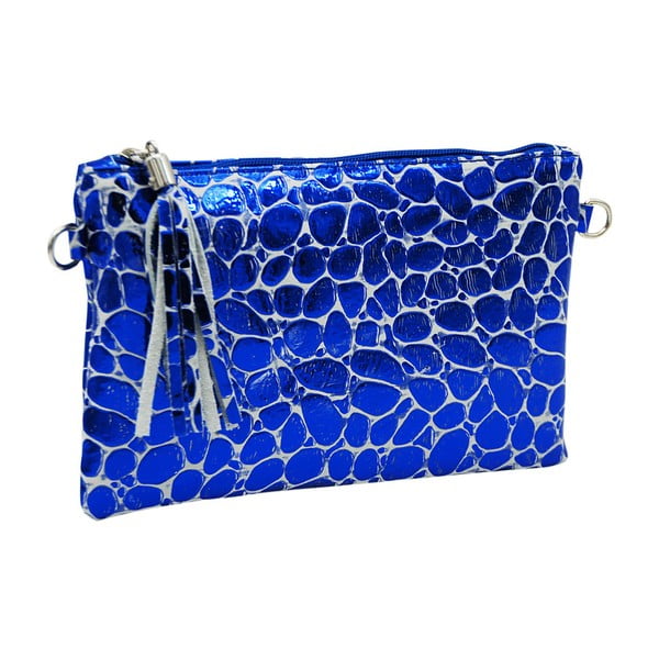 Modrá kabelka / listová kabelka z pravej kože Andrea Cardone Cocco Zula