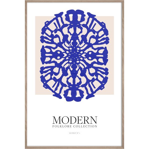 Tlačený obraz s rámom 60x90 cm Blue Folklore – Styler