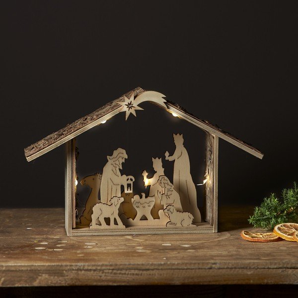 Hnedá svetelná dekorácia s vianočným motívom Yuletide – Star Trading-image-1