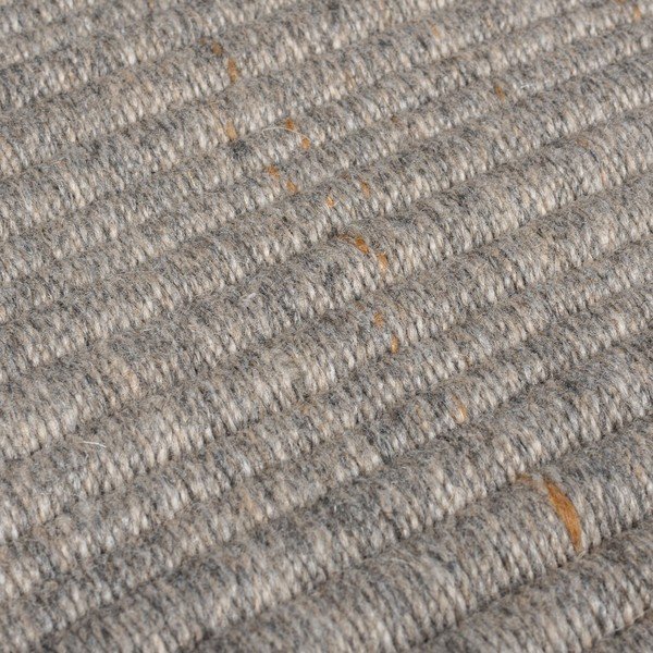 Sivý ručne tkaný koberec s prímesou vlny 200x290 cm Rene Fringed Ribbed – Flair Rugs-image-3