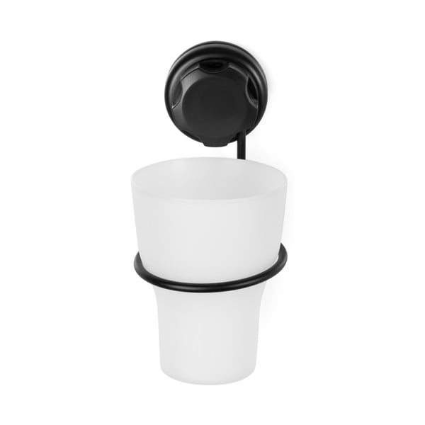 Čierny samodržiaci kovový téglik na zubné kefky Bestlock Black – Compactor-image-3