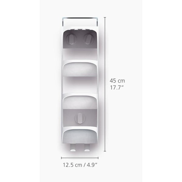 Biela samodržiaca plastová kúpeľňová polička Capsule - Joseph Joseph-image-1