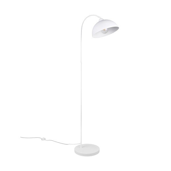Biela stojacia lampa s kovovým tienidlom (výška 170 cm) Sierra – Reality