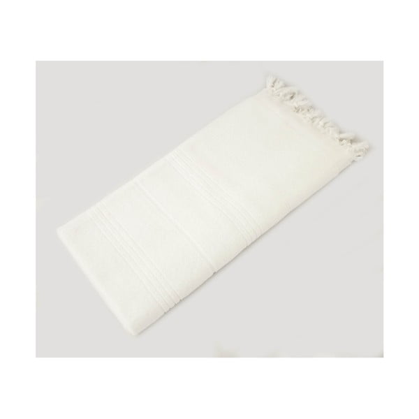 Biela ručne tkaná osuška z prémiovej bavlny Homemania Turkish Hammam, 90 × 180 cm