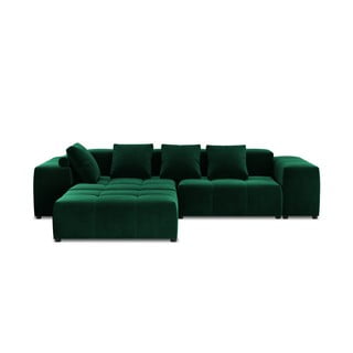 Zelená zamatová rohová pohovka (variabilná) Rome Velvet - Cosmopolitan Design